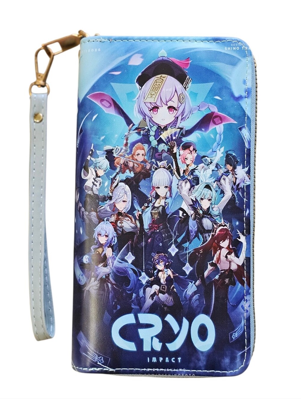 Genshin Impact Ganyu Anime Qiqi Cryo Character Zip Wristlet Wallet Card Holder